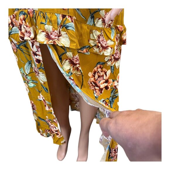 Xhilaration Women Maxi Sundress SZ S Floral Ruffle Tiered Strappy Sleeveless NWT - Picture 10 of 12